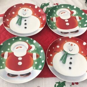 Dept 56 Christmas dessert plates